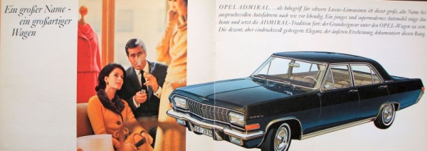 Opel Admiral Modelprogram 1964 Carbrochure (8220)